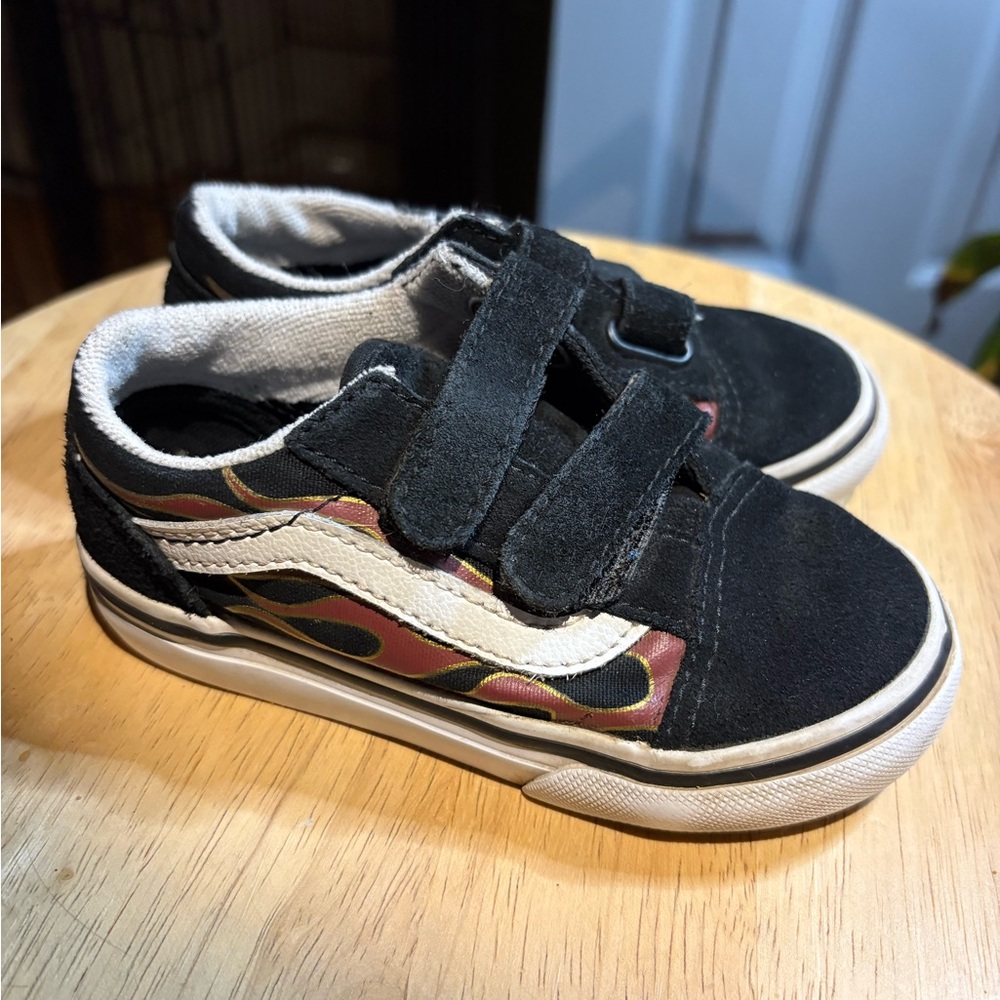 Vans Kids Black and Camouflage Sneakers